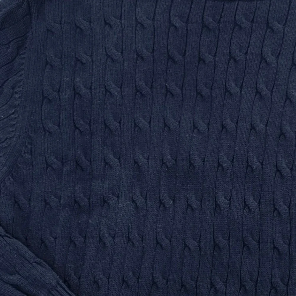 Jos A Bank Executive Collection Navy‎ Cotton Cable Knit Sweater XXL
